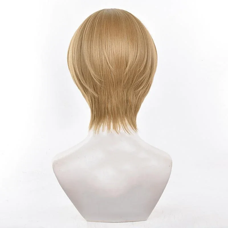 Okita soji personagem roleplay estilo masculino com cabelo curto anime xerife personagem fibra sintética moda peruca masculina