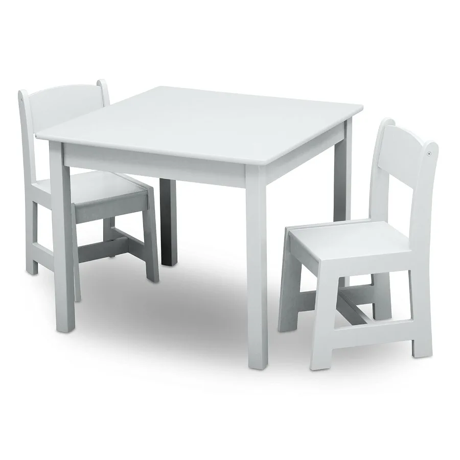

Delta MySize Wood Table and Chair Set 2 Chairs Included - Ideal for Arts and Crafts Snack Time and More - Greenguard Gold Certi