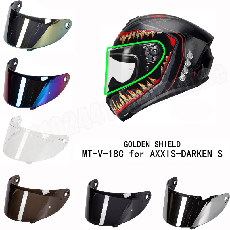 

MT-V-18C Visor for AXXIS DARKEN S Helmet Lens Original AXXIS Lens Helmet Accessories