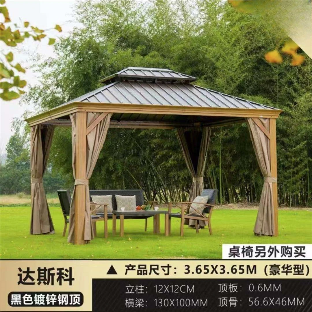 Courtyard gazebo awning awning, outdoor garden villa aluminum tent car awning large Luxembourg gazebo
