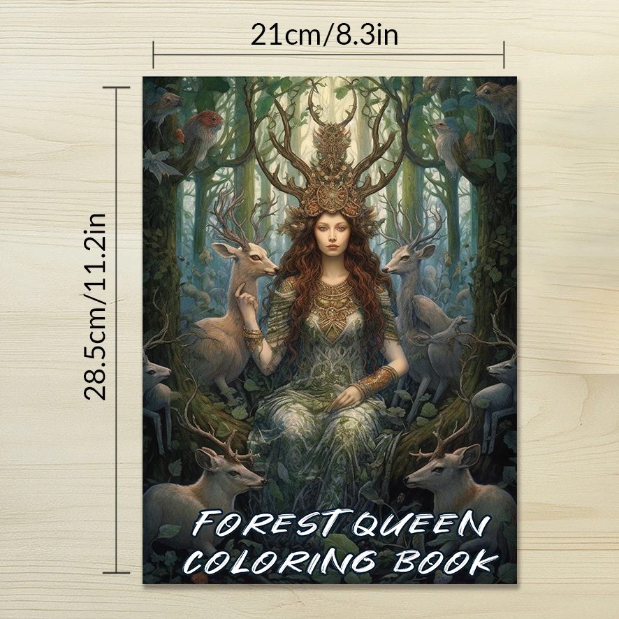 Loved by the Forest Adult Coloring Book - 8.3x 11.2 Inch 32 Page Coloring Book - Helps Reduce Stress and Ease Emotions