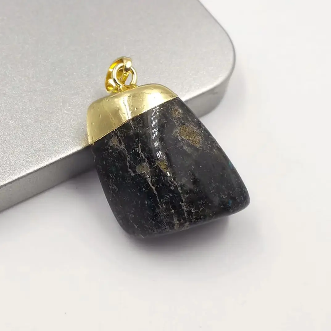WT-P1522 WKT Optional Colorful Stone Pendant Irregular Shape 18k Gold Electroplated Fashion DIY Jewelry Finding