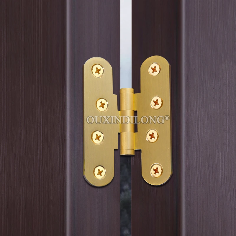 HOT 20PCS Solid Brass Butterfly Furniture Hinges Cupboard Closet Wardrobe Cabinet Door Hinges Wood Cases Folding Hinges+Screws