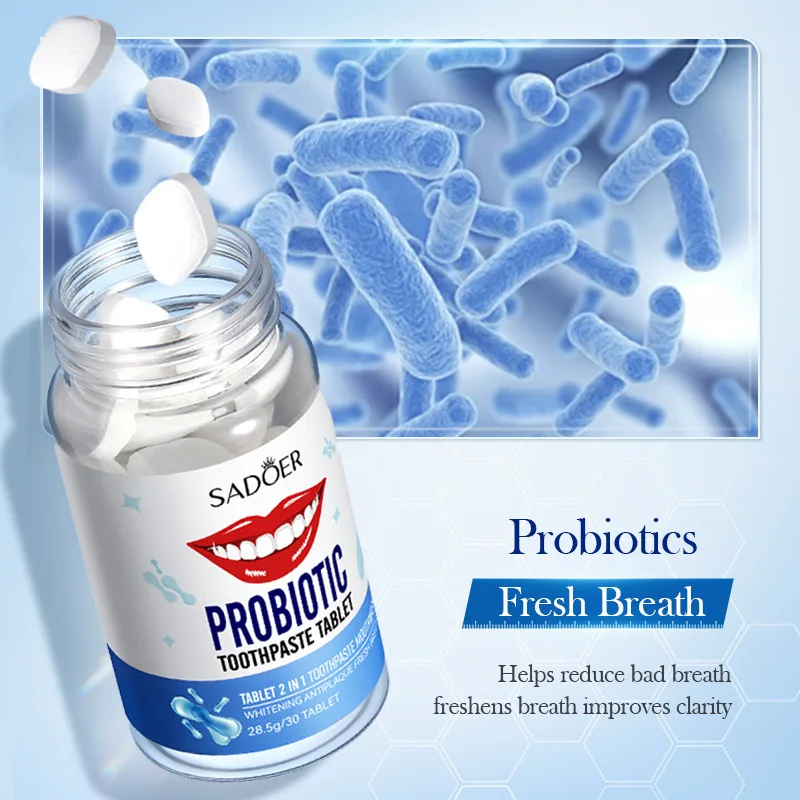 Probiotic Solid Toothpaste Breath Freshener To Remove Bad Breath Oral Anti-moth Solid Teeth Removes Yellow and Cleans Teeth