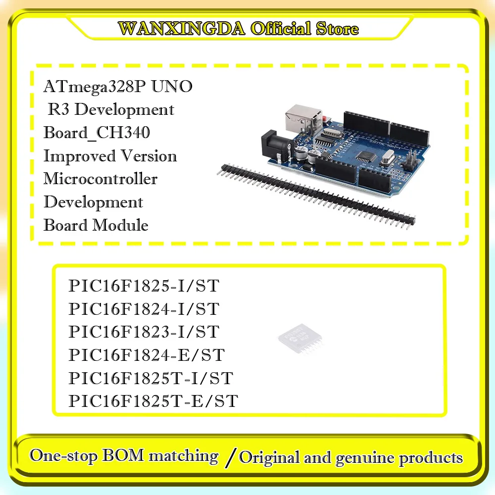 PIC16F1824-I/ST PIC16F1825-I PIC16F1823-I PIC16F1824-E PIC16F1825T-I PIC16F1825T-E  ATmega328P R3 Development Board Module