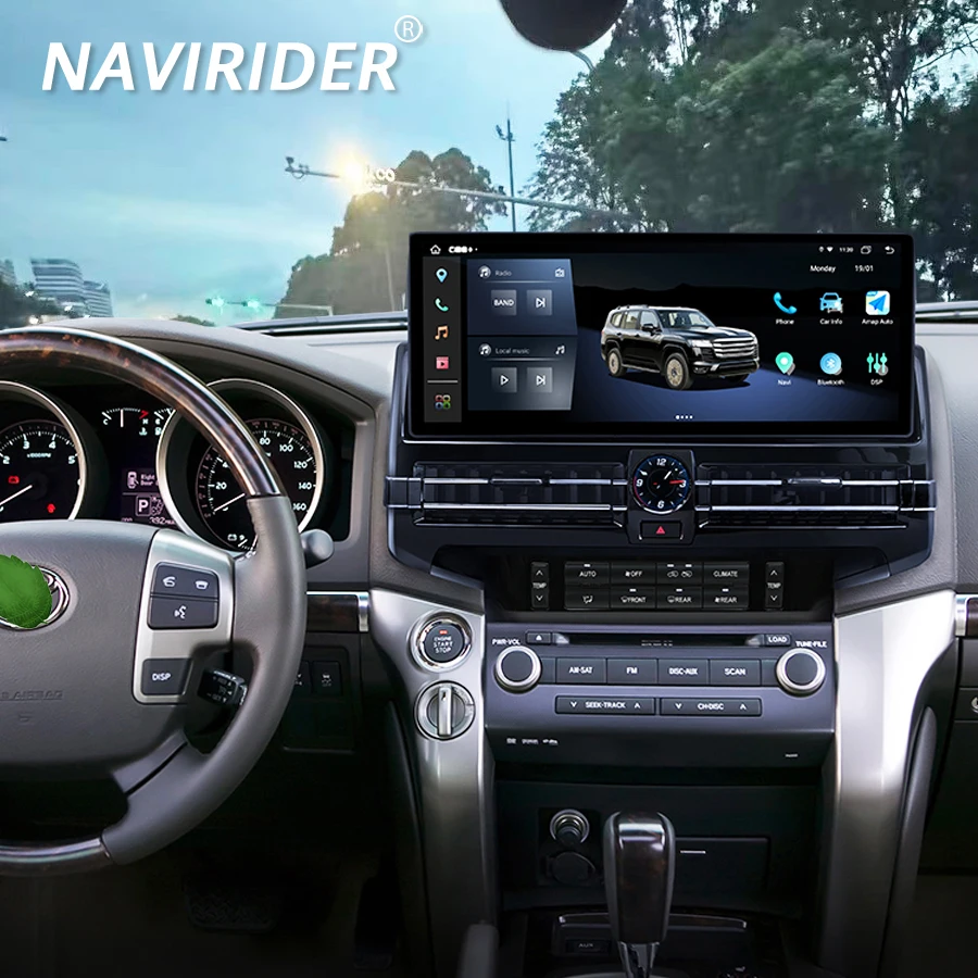 

15,6-дюймовый автомобильный мультимедийный вертикальный экран с 4G, Wi-Fi, GPS, радио и CarPlay для Toyota Land Cruiser LC200 2007-2021, навигация Qualcomm