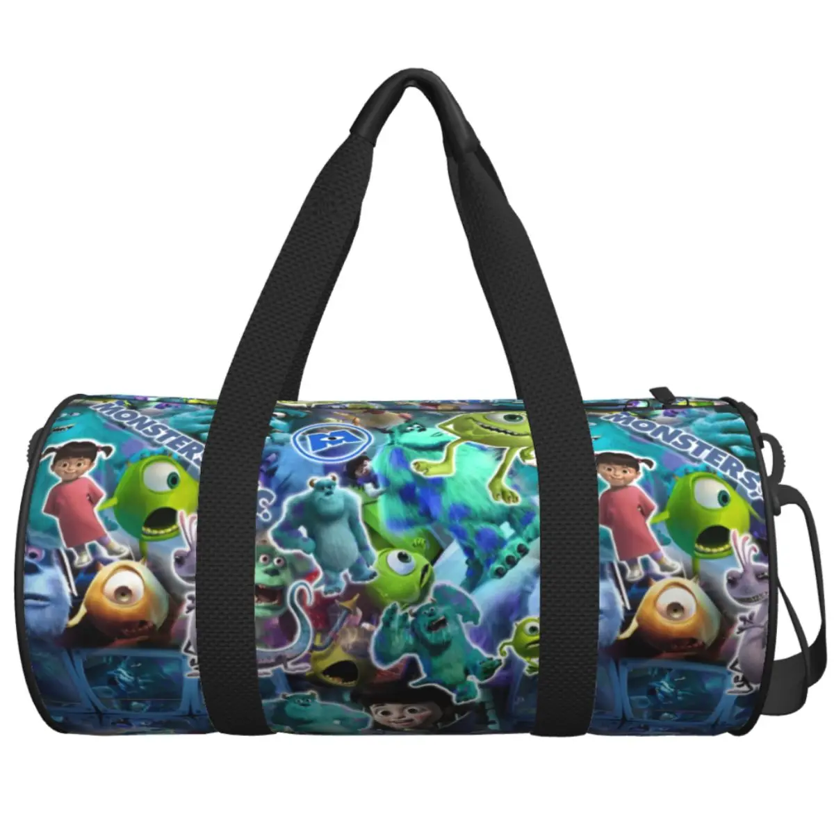 

Мужская дорожная сумка Monsters Inc James P. Sullivan Спортивная сумка большой вместимости Портативная сумка с узором Симпатичная спортивная сумка для плавания