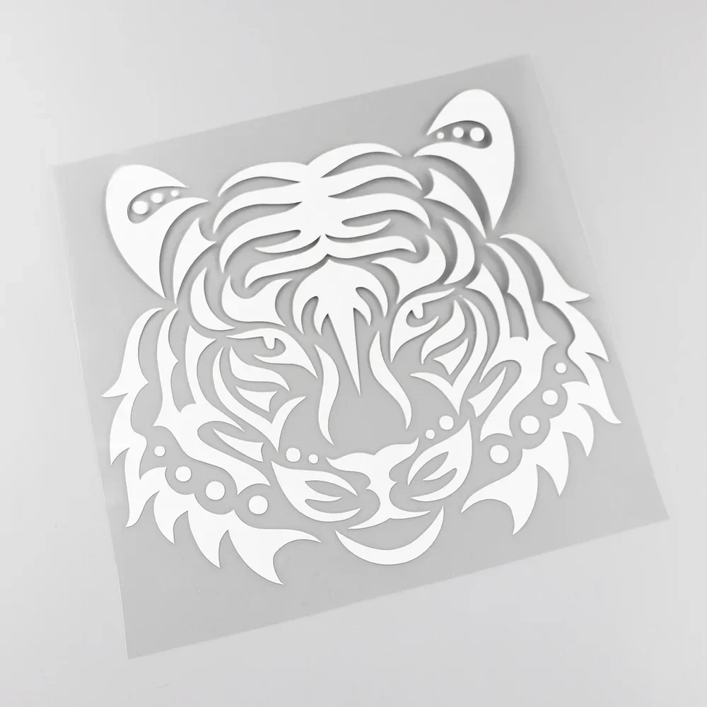 OFK   Waterproof Car Decoration Tribal Tattoo Tiger Face Vinyl Car Sticker 18.2CMX16.5CM