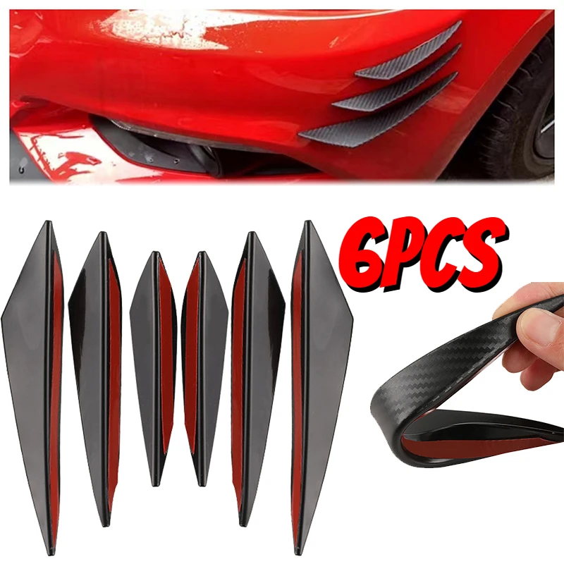 Universal Car Front Bumper Lip Decoration Diffuser Shunt Fin Body Spoiler Canard Valence Auto Modified Parts Accessories