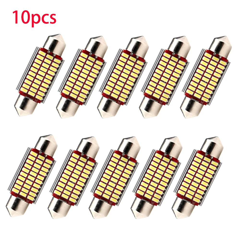 

10PCS 31mm 36mm 39mm 42mm LED CANBUS C10W 4014 Chip 12V LED Bulb C5W Dome Lamp Car Interior Lights White Error Free Accessories