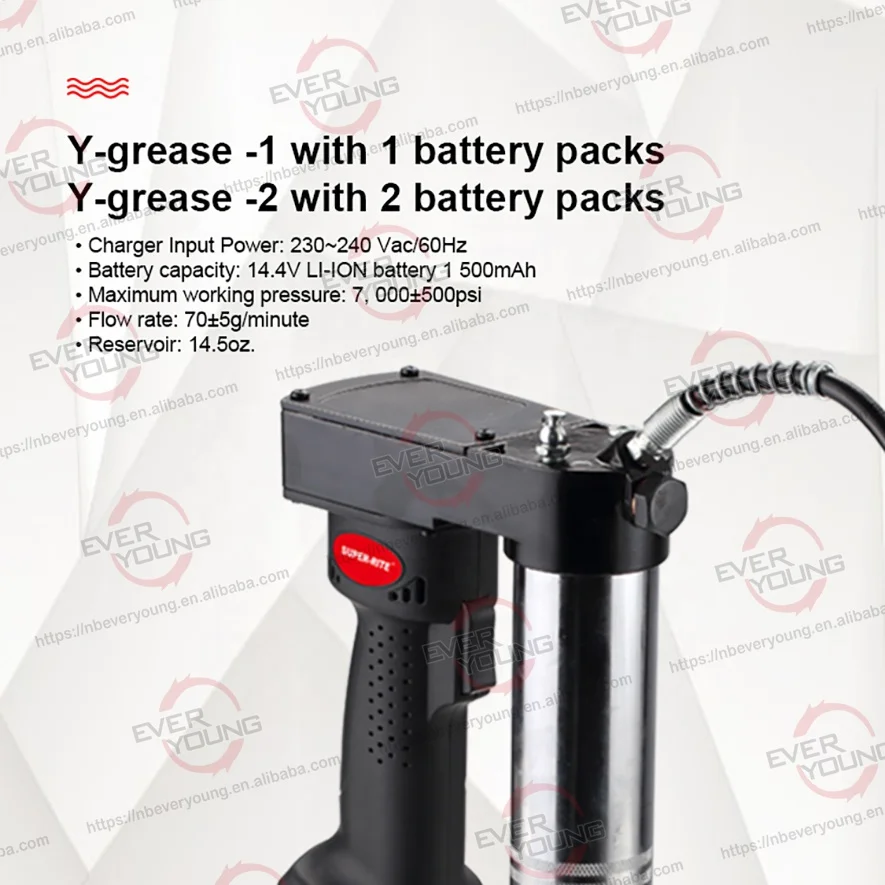 Cordless Grease Pump 14.4V Rechargeable Air Grease by Battery Operated High Pressure Motor Grease Pump