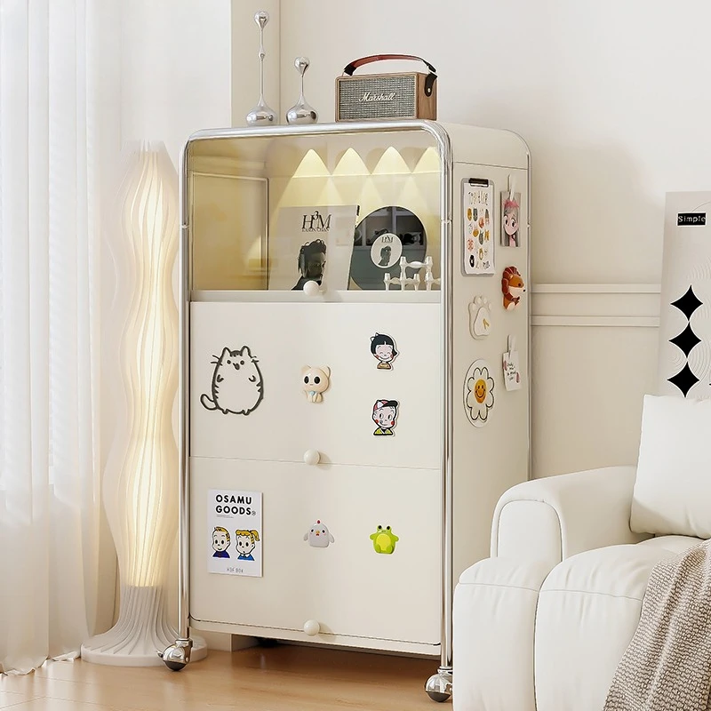 

Living room wall decoration floor-to-ceiling iron sheet balcony storage multi-layer bucket snack storage