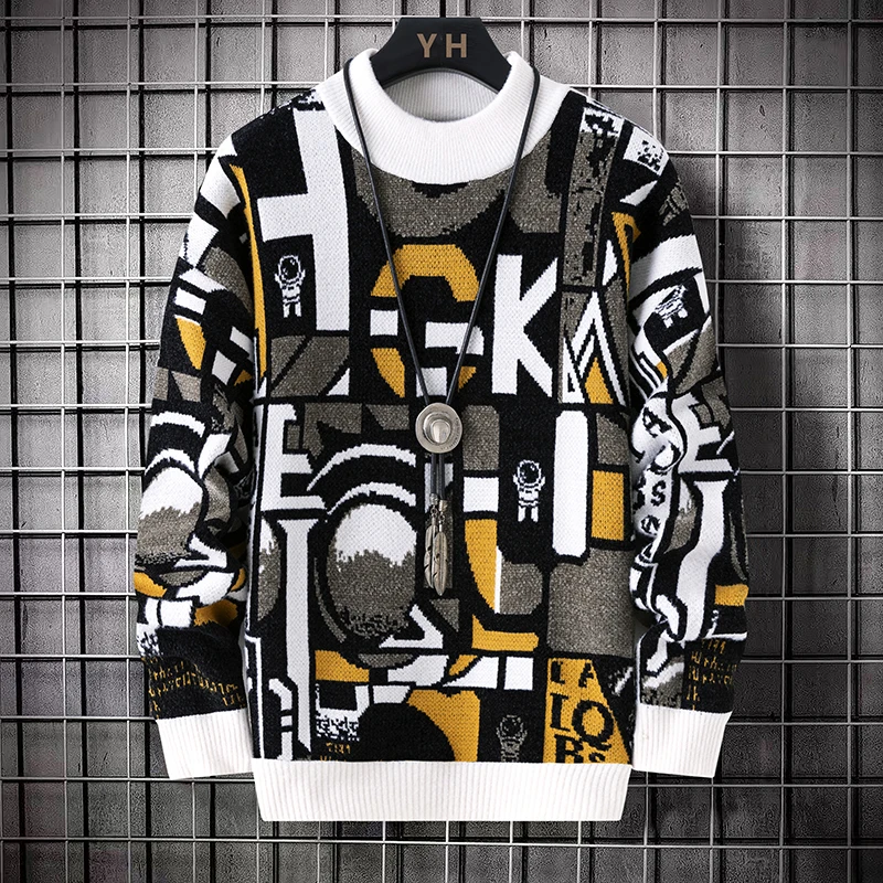 Sweater For Men Men's Clothing Streetwear Male Pullovers Spring Fashion Autumn Men's Sweat-shirt Knit Casual Hombre Warm Solid