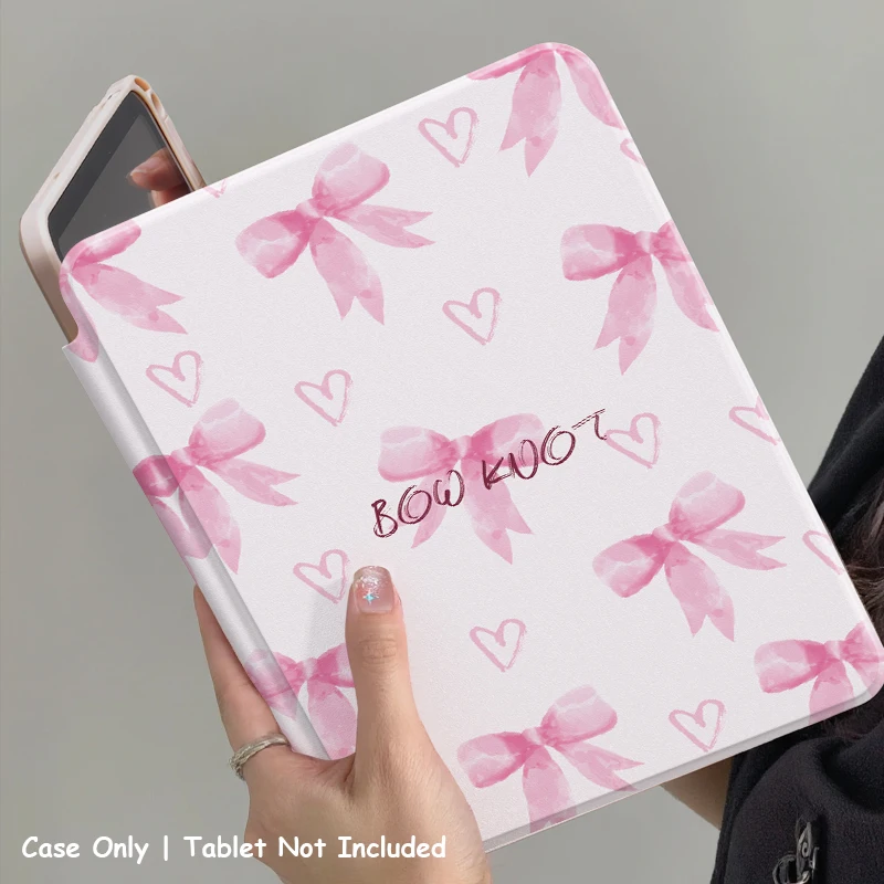 360° Rotating Stand Case for iPad 5/6th 7/8/9th Gen Air3 Pro 11 Clear Acrylic Pink Frame Auto Sleep Pencil Holder Slim Cover - view 3