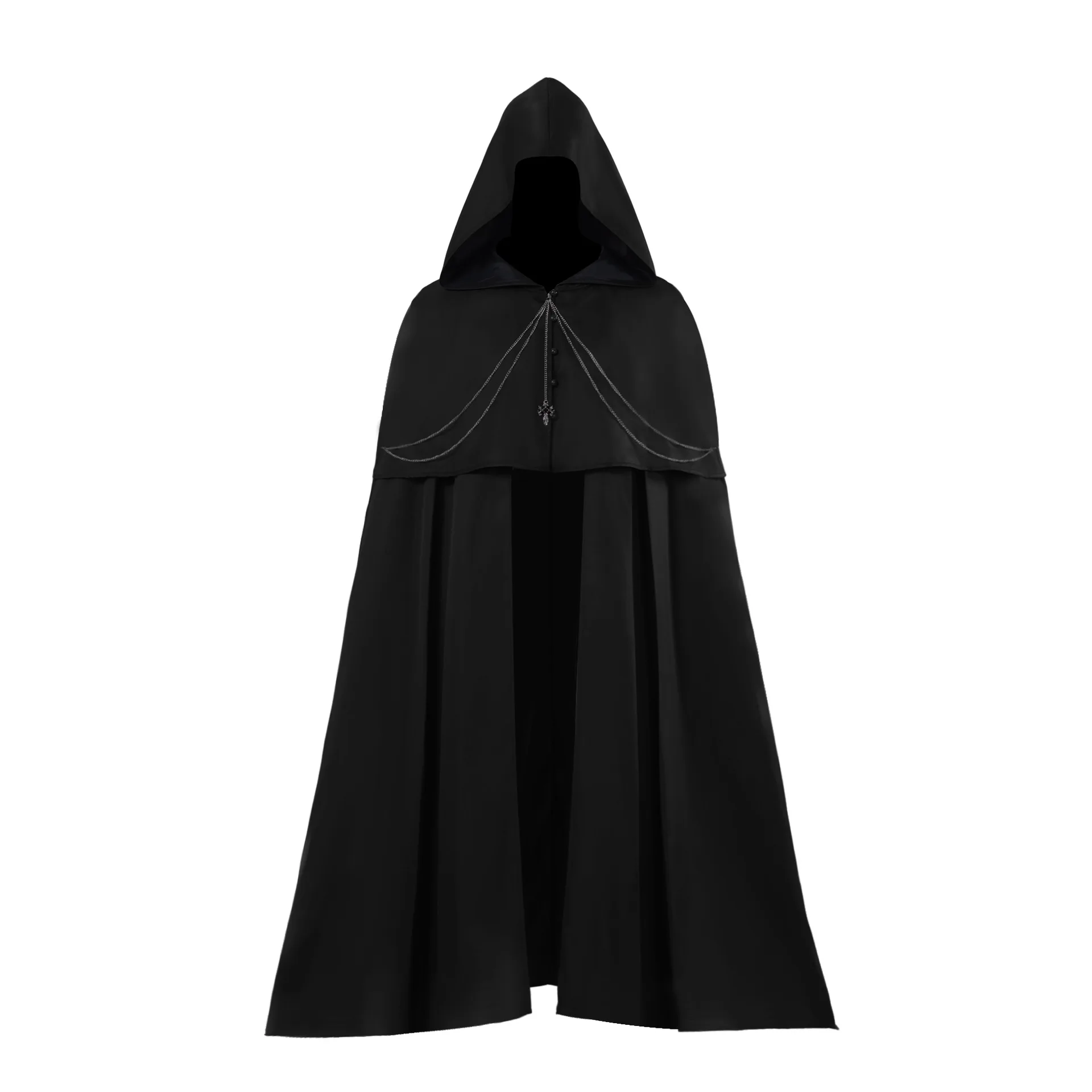 Middeleeuwse kleding mantel Cape gewaad Steampunk kostuum gotische kap outfit mannen dood vampier Dark Knight Warrior cosplay voor volwassenen