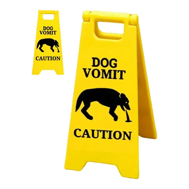 Cat Vomit Sign Funny Cats Dogs Vomit Sign Warning Sign desktop decoration for cat enthusiasts and cat decoration