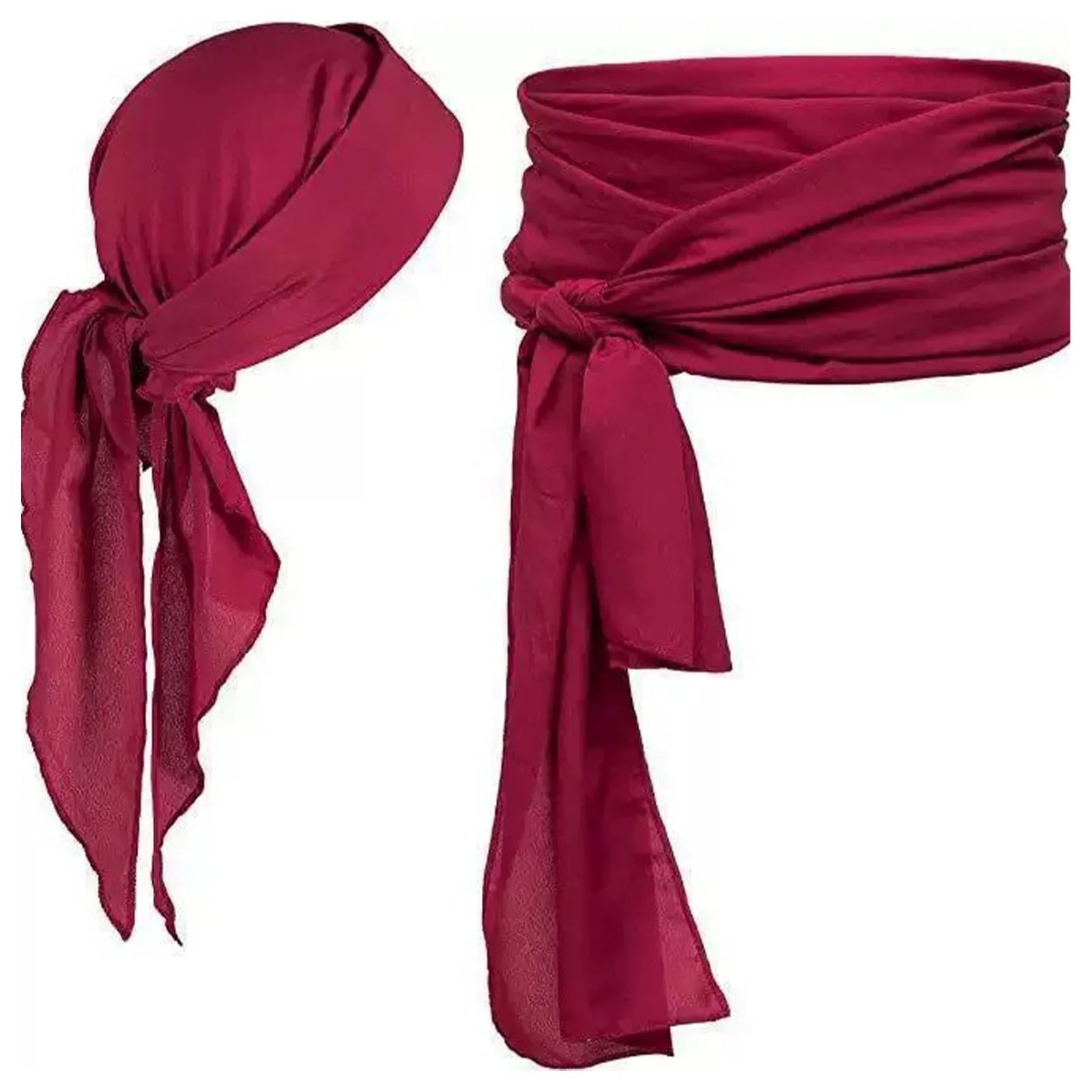 1Pc unisex 여성 남성 할로윈 해적 코스프레 의상 액세서리 중세 headscarf 및 새시 벨트 테마 파티 코스프레 세트