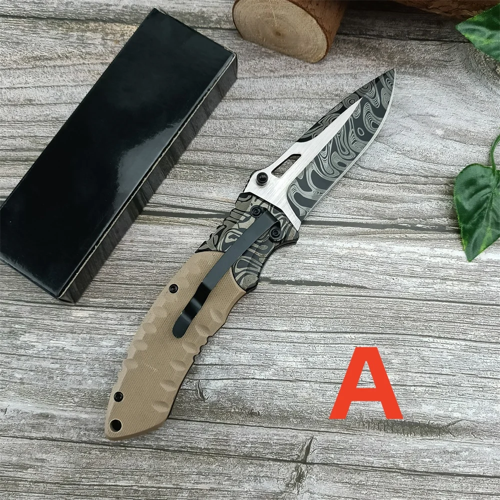 Outdoor Utility Pocket Knife Folding Knife 5Cr13Mov Blade G10 Handles Hunting Safety Tactical Knife Fruit Camping EDC Multitool