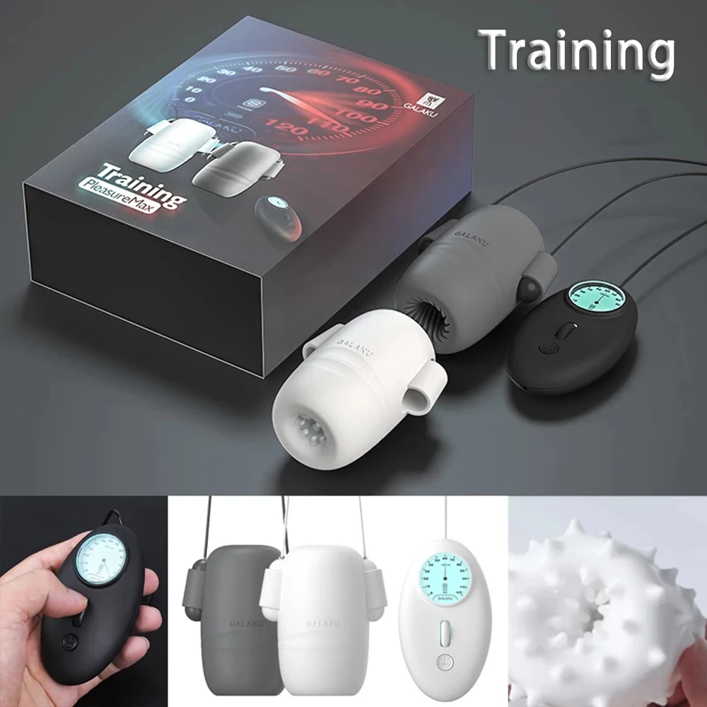 GALAKU 8 Gears Speed Sensor Penis Trainer Vibrator Male Masturbator Glans Exerciser Delayed Ejaculation Sex Toys for Men