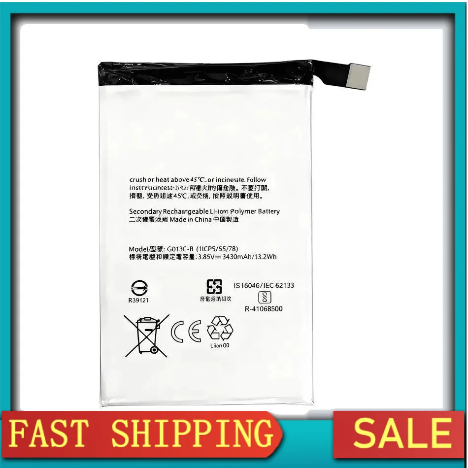 

G013C-B Mobile Phone Battery High Capacity 3430Mah Environmentally Friendly For Htc Google Pixel 3 XL 3XL