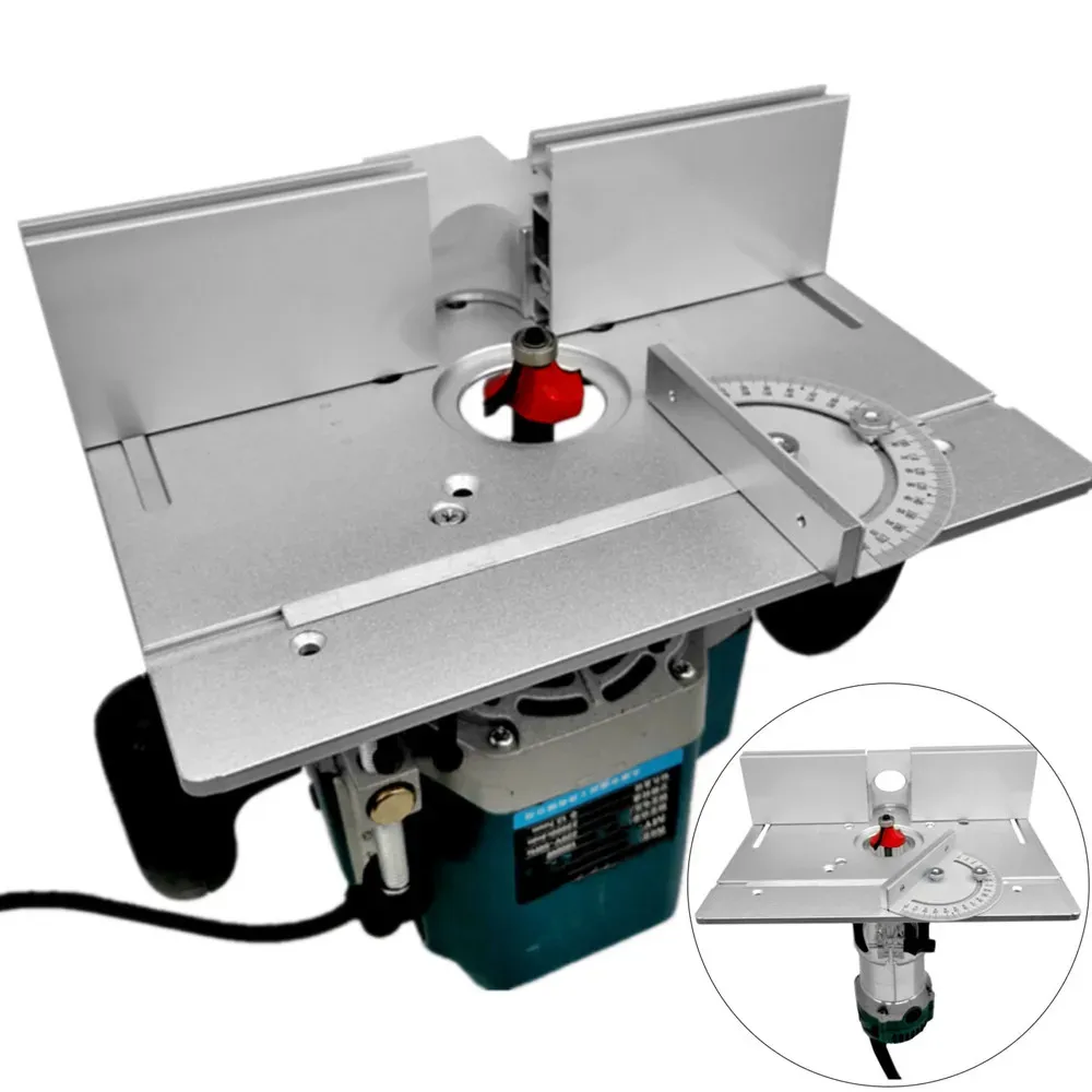 Aluminium Router Table Insert Plate Woodworking Electric Flip Bench Milling Tool