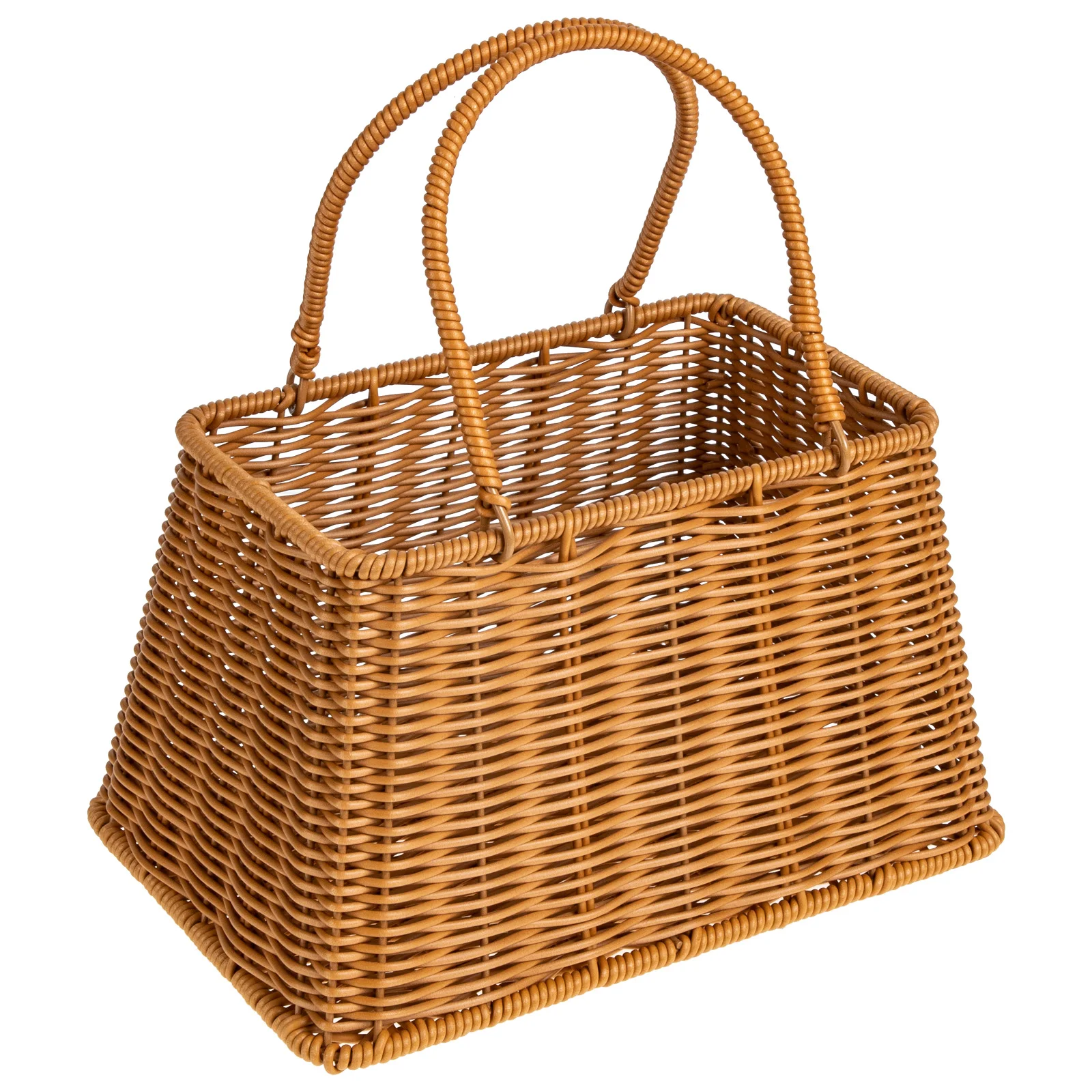 

Woven Flower Natural Flower Basket Rattan Style Home Decor Storage Baskets for Gifts Party Wedding Portable Reusable