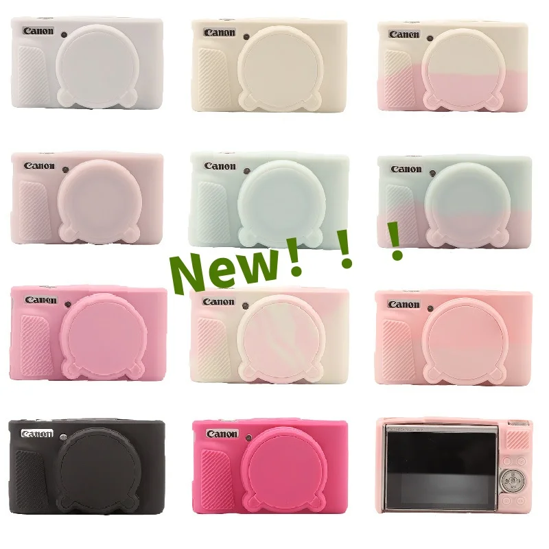 For SX740HS SX730HS Soft Rubber Silicone Case For Canon PowerShot SX740 HS SX730 Armor Body Cover Skin With Len Protector