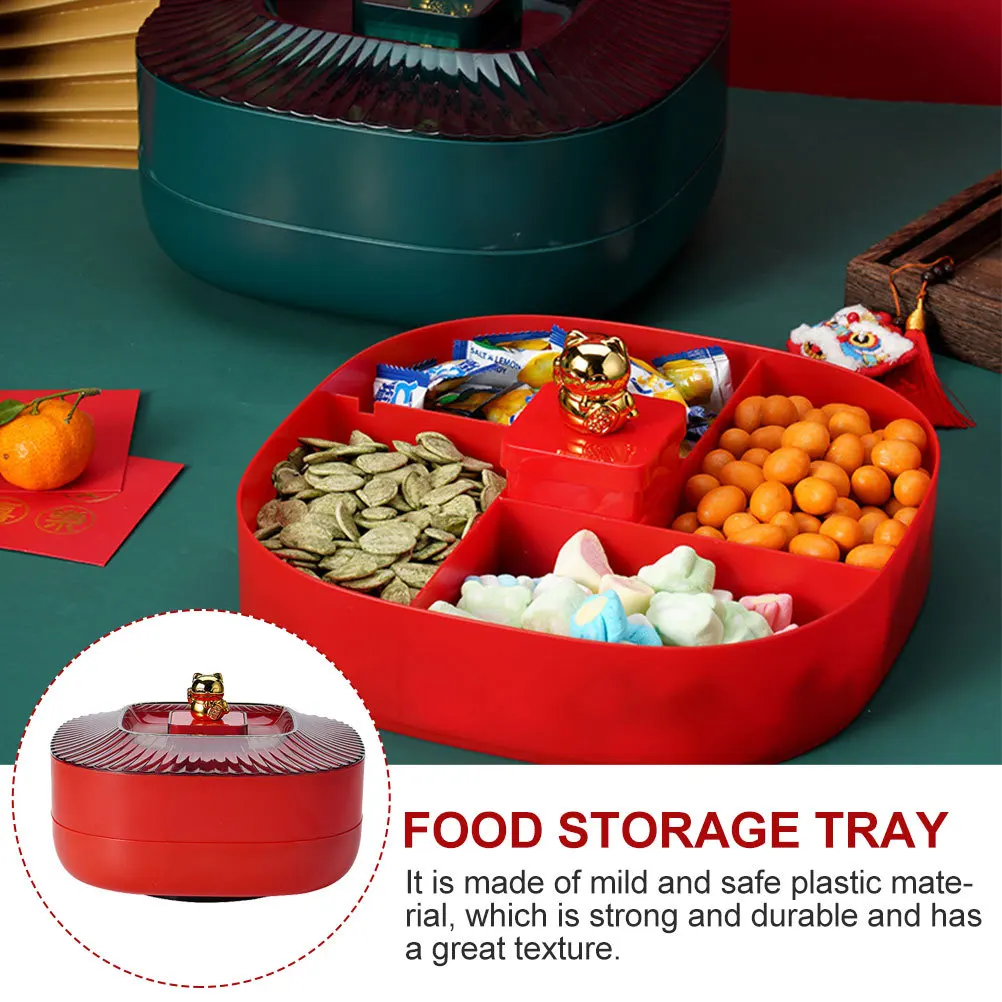 

1Pcs Double Layer Fruit Plate Versatile Snacks Plate for Home and Event Use Plastic Material Excellent Structure