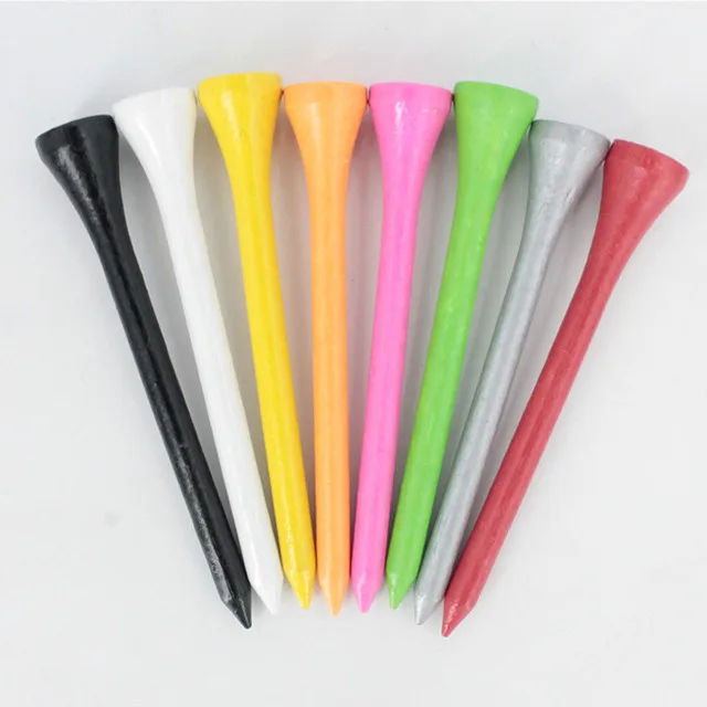 Wholesale Manufacturing Blank Golf Factory Price Colorful Bulk Bamboo Wooden Pegs Golf Tees