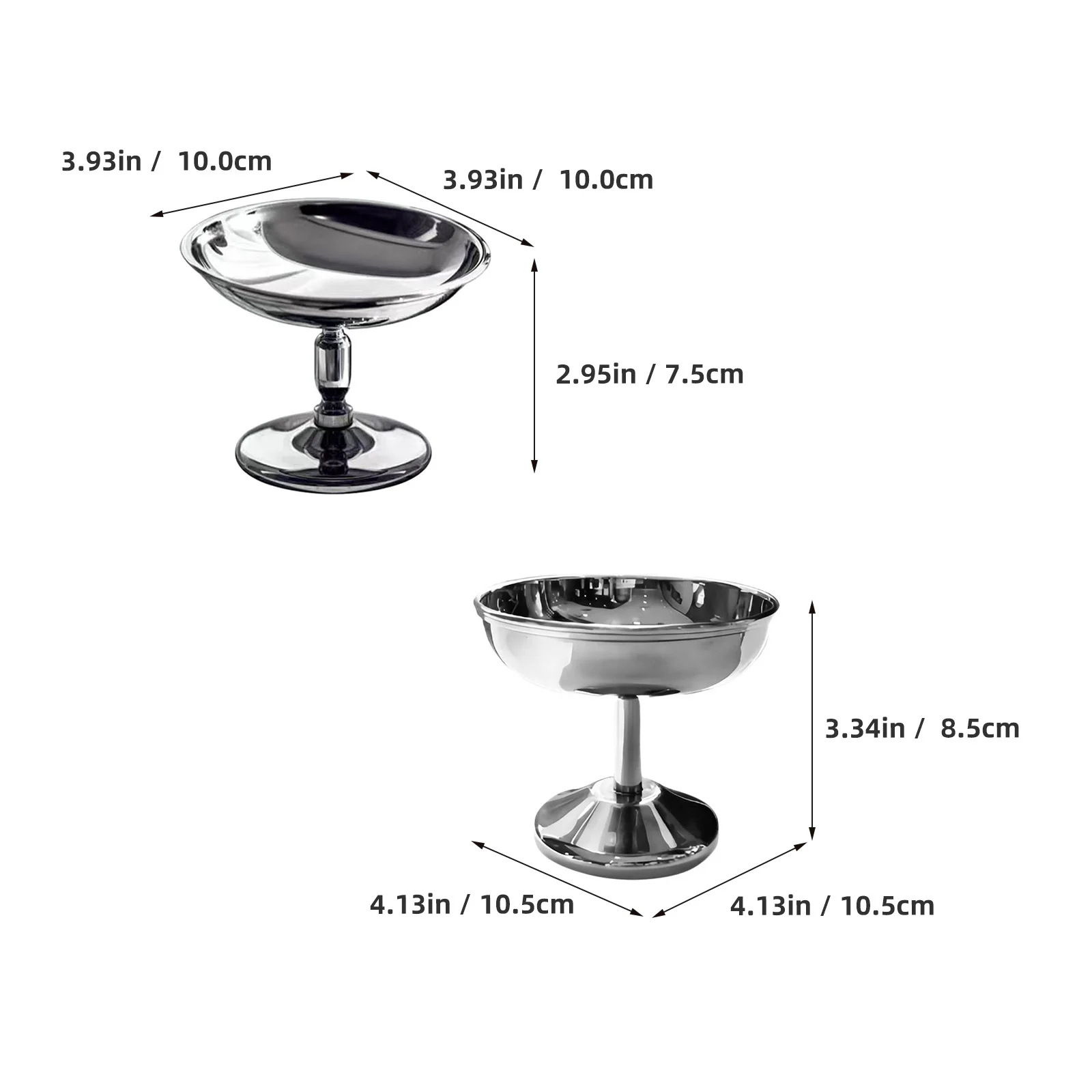 2 قطعة أكواب الحلوى الفولاذ المقاوم للصدأ تصميم عصري أنيق للمنزل حفلة الآيس كريم الزبادي بودنغ الفاكهة وعاء للوجبات الخفيفة قابلة لإعادة الاستخدام #4