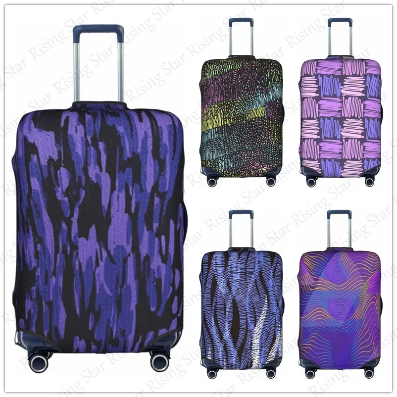 

Travel suitcase protective case, suitcase cover elastic protection, washable Vector color pattern stripes Luggage cover 18-32 in