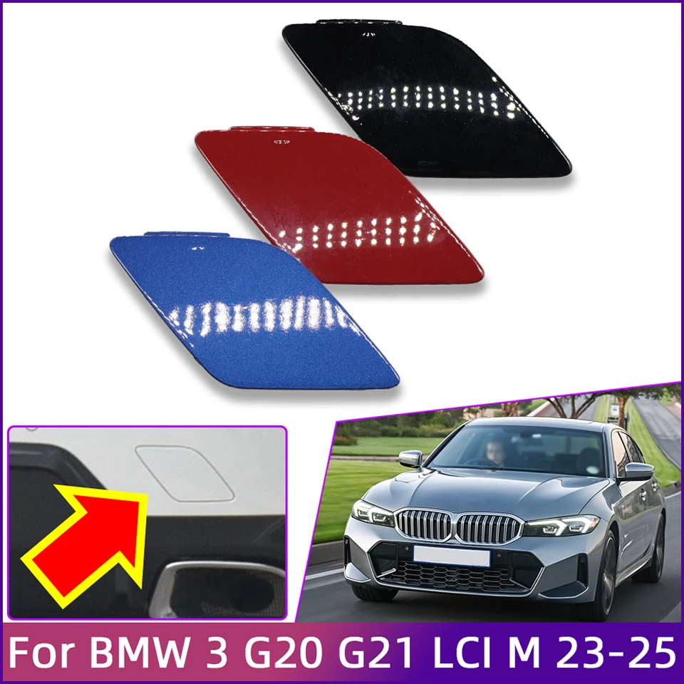 Car Accessories Rear Bumper Tow Hook Eye Cover Cap For BMW 3 G20 G21 LCI M 2023-2025 # 51125A697D5 Towing Hauling Shell Lid Trim