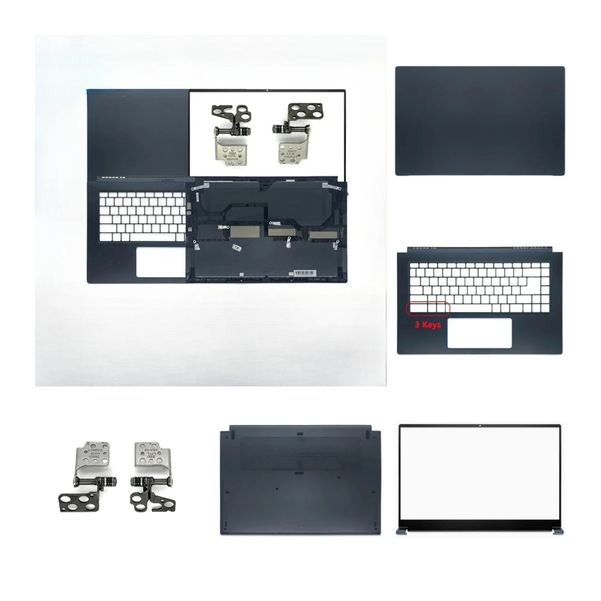 for Modern PS63 MS-16S1 16S2 16S3 LCD screen top cover, front panel hook, palm rest, bottom case, Prestige 15 MS-16S3 16S6 ABCD