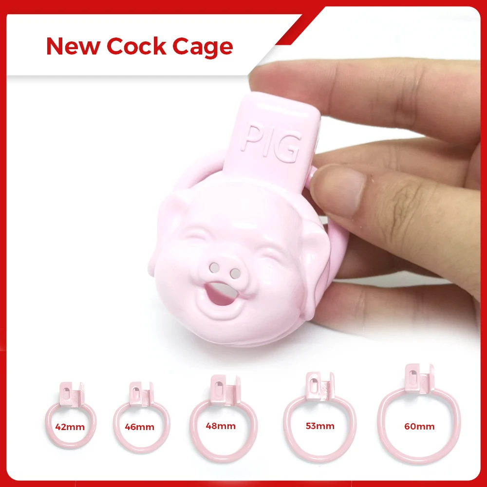 Pig Slave Role Play Cock Cage Crossdresser Transgender Male Puppy Cosplay Chastity Devices Penis Rings Gay Ladyboy TS CD Sex Toy