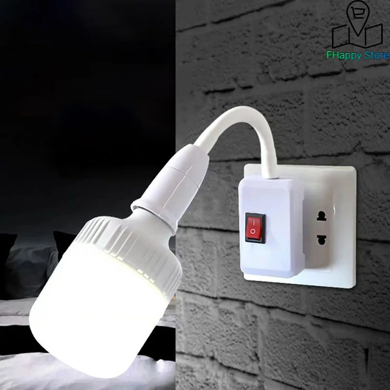 E27 Lamp Bases Adjustable Rotating Holder Light Flexible Bend Mobile Test LED Light Socket Light Bulb Adapter Plug Switch