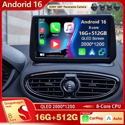 Android 16 For Renault Clio 3 2005-2014 2K QLED Android Car Radio Multimedia Video Player AI Voice CarPlay 4G Stereo Navigation