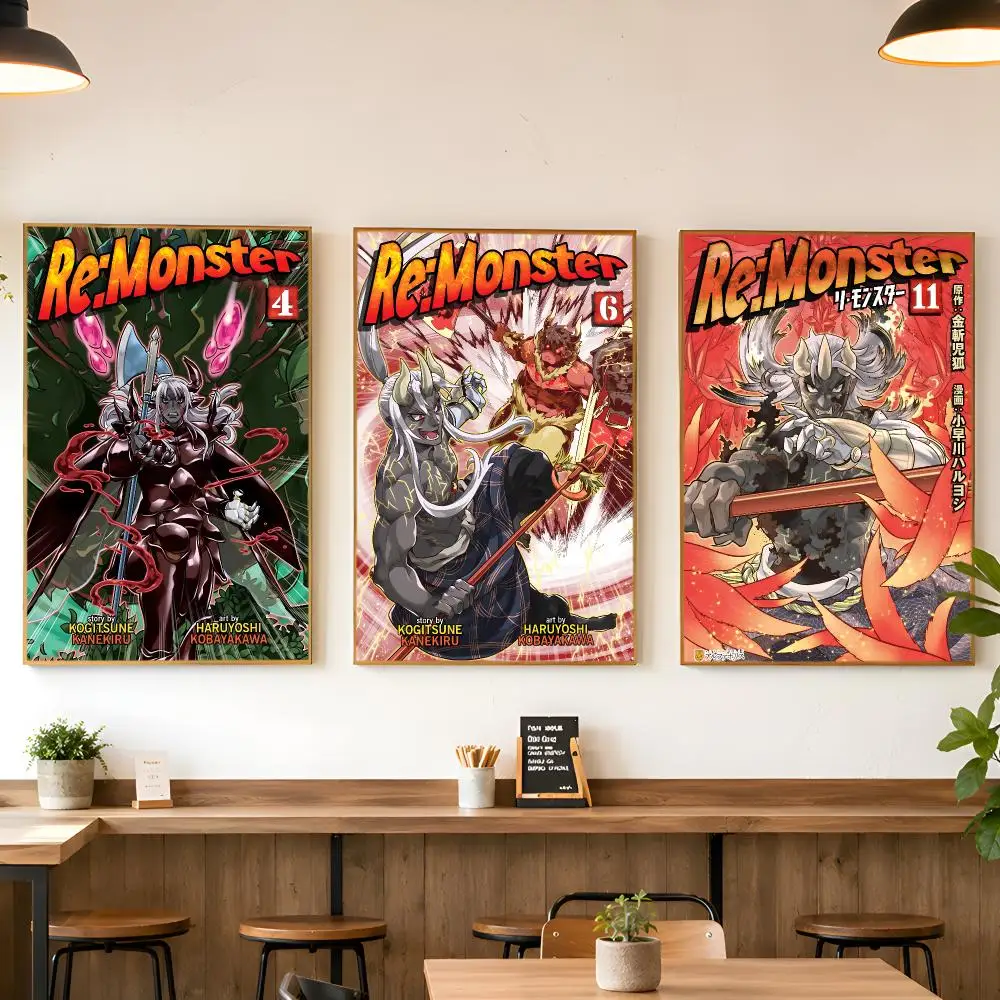 R-Re M-Monster Poster Matte Wall Peel And Stick Decor Bedroom Living Room Office Dorm Home