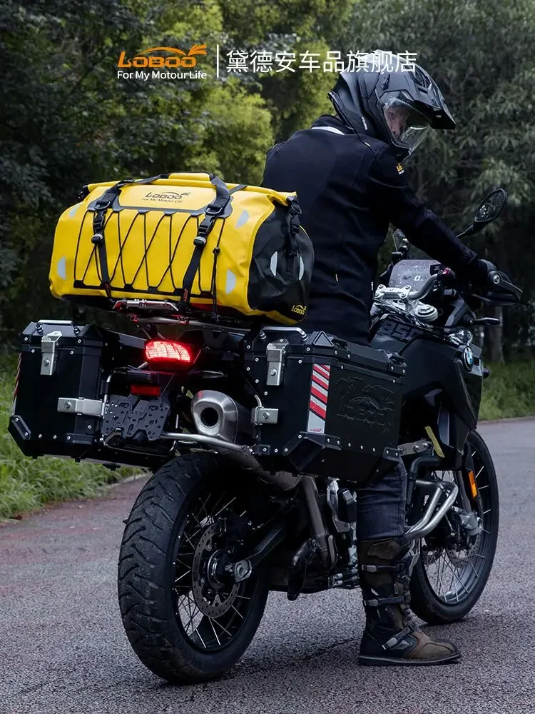 LOBOO Motorcycle IPX7 Waterproof Bag Universal  Rear Tail Bag Riding Equipment Travel Large Capacity Side Bag BMW 1200GS