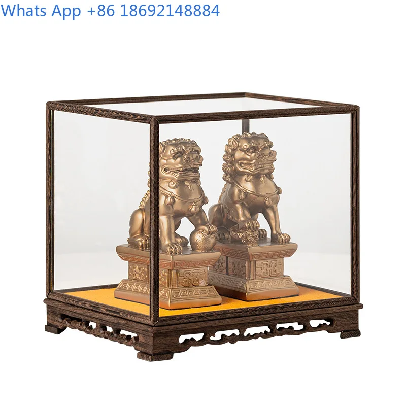 Chinese style palace gate ornament lion decor for tea room study bar cabinet living space decorative accessory