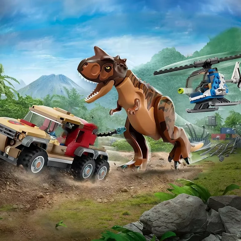 Compatibel MOC Sets Dinosaur World Series Bouwstenen Giganotosaurus Titanosaurus Tyrannosaurus kinderen Park Speelgoed Gift