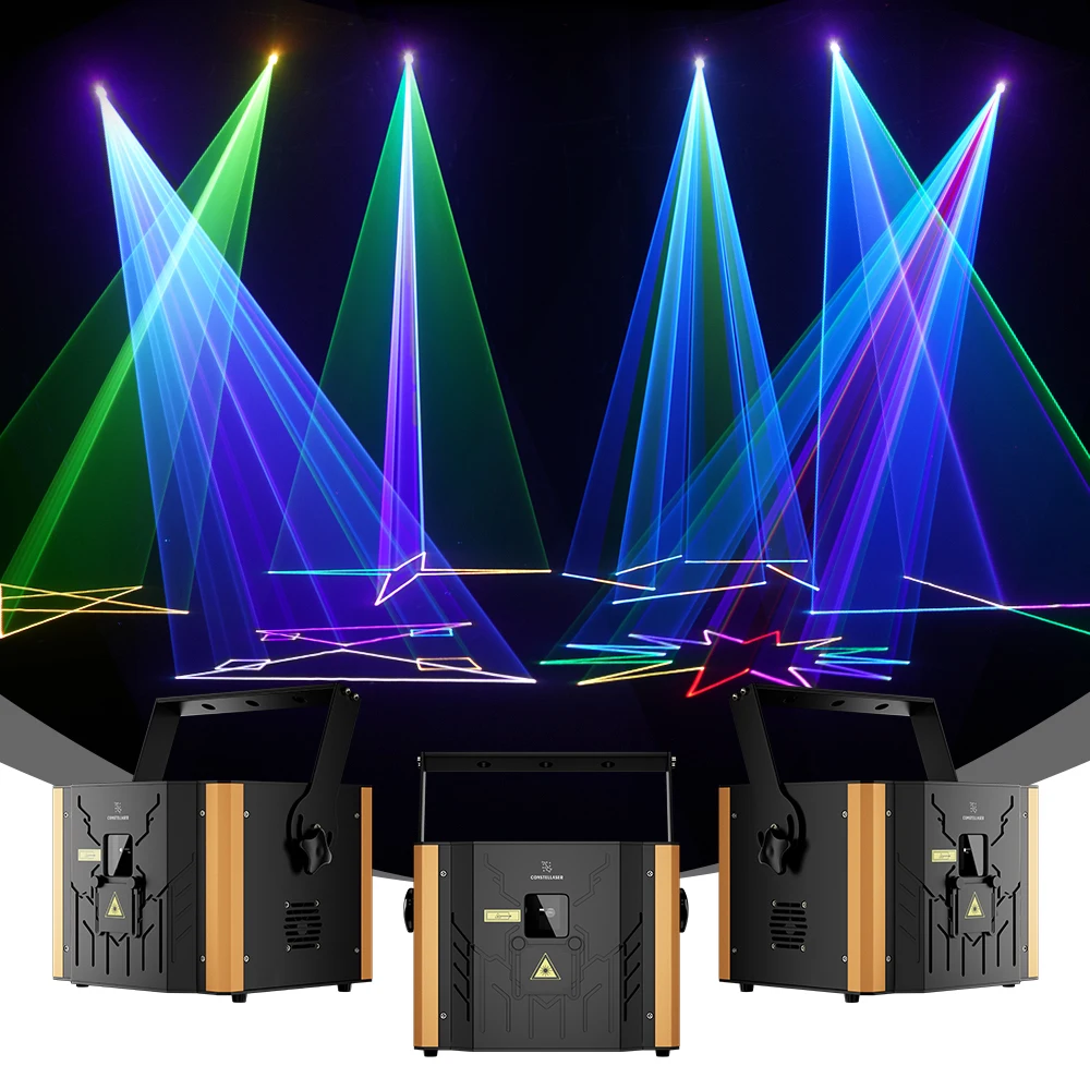 SHEHDS APP Contro 20KPPS 6W RGB Source Animation faisceau lumineux DMX512 effets visuels colorés avec protocoles ILDA Concert de mariage