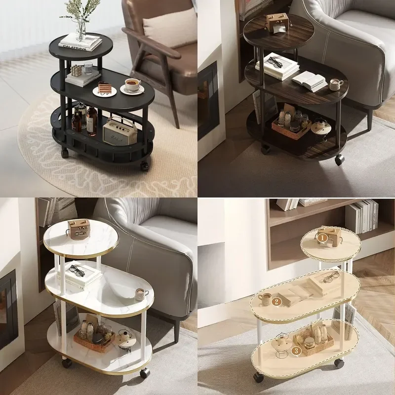 Couch side few household living room small table simple shelf trolley small apartment rental house shelf side few