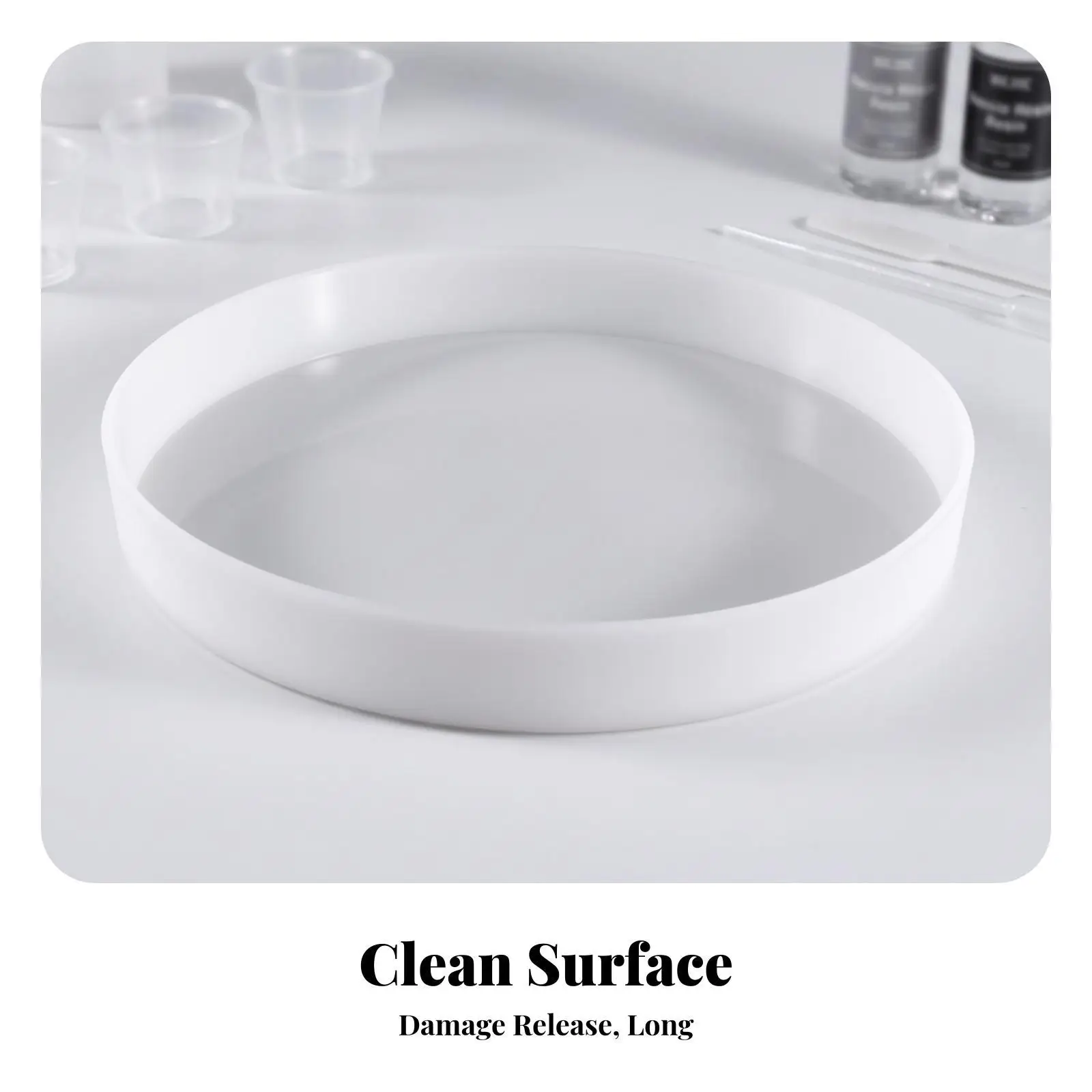 Translucent Round | Smooth Interior Surface with Raised Wall, for DIY Crafts,