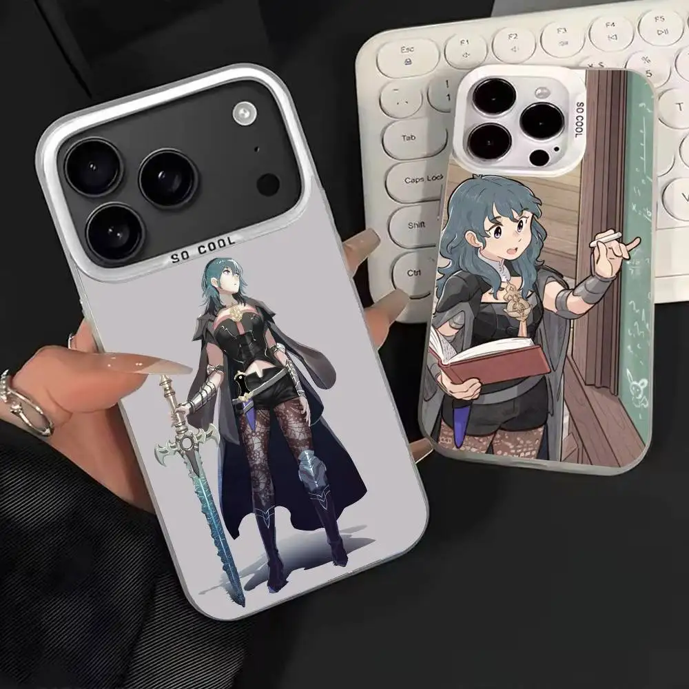 

Byleth Fire Emblem three houses Phone Case For iPhone 17,16,15,14,13,12,11,Mini,Pro,E,MAX White Matte Shockproof Cover
