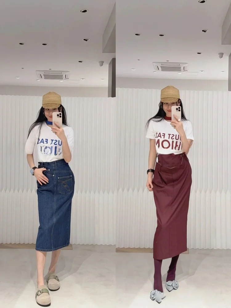 

Summer New Fashion Pure Cotton round Neck Short Sleeve T-Shirt Overhead Letter Print Casual Style Straight Cut Cool Feeling