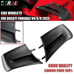 Motorcycle Winglets Aerodynamics Air Deflector Kit For DUCATI PANIGALE V4 V4S V4R SP 2022 2023 Carbon Fiber Fairing Accessories