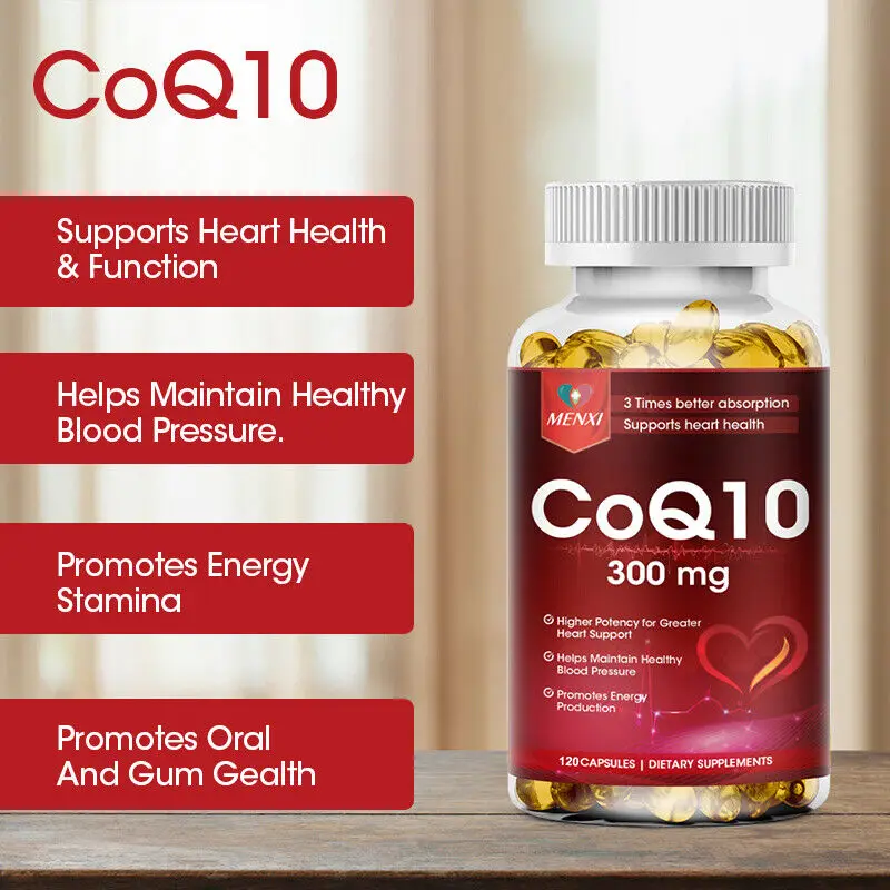 CoQ 10 Coenzyme Q10 Vegan 300mg Capsules Anti-Aging Cardiovascular Heart Health