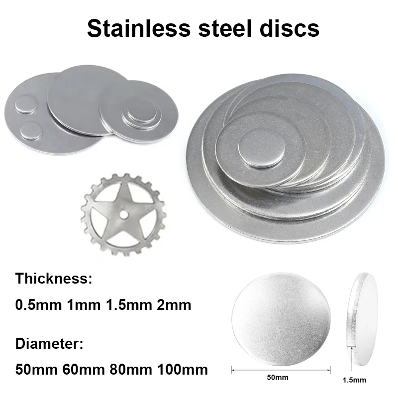 Dicke 0,5 ~ 2 mm 304 Edelstahl-Rundplatte, Durchmesser 50 mm–100 mm, kreisförmiges Blech, 304-Scheibe, runde Scheibe, kreisförmige flache Platte – Detail 1