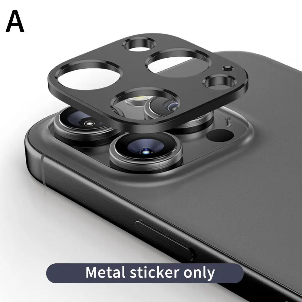 For IPhone 16 Pro Max Metal Camera Lens Protector For IPhone 16 Pro Alloy Back Lens Case No Glass Lens Cover Cap Accessorie C3P9