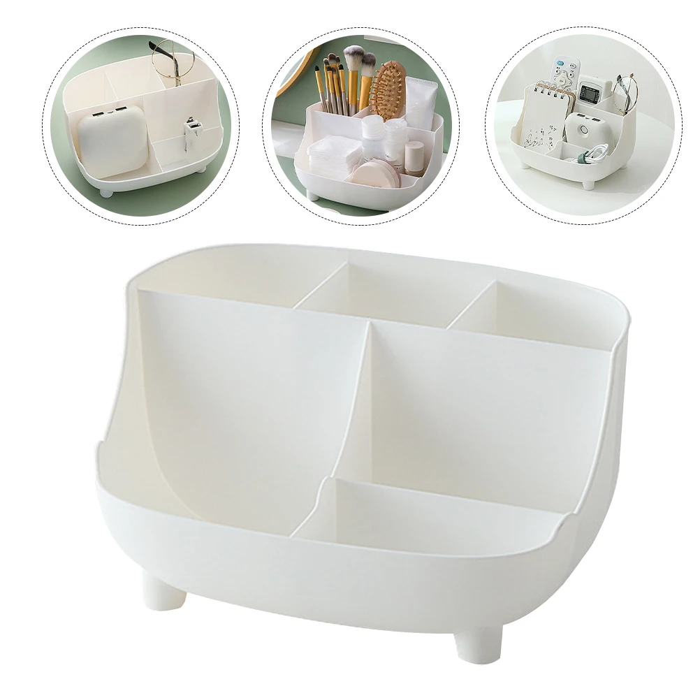 

Space-saving Plastic Stationery Box Multi-function Desktop Organizer Pen Holder Storage Box for Cosmetics Jewelry Office Home